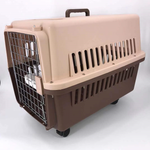 YES4PETS Brown Large Dog Puppy Cat Crate Pet Carrier Cage With Tray, Bowl & Wheel V278-AA3_BROWN-BOWL-TRAY-WHEEL