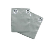 Pair of Blockout Embossed Eyelet Leaf Curtains Grey V442-ABR-CURTAIN-LEAFEYELET-GREY-RE