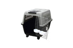 YES4PETS XL Plastic Kennels Pet Carrier Dog Cat Cage Crate With Handle and Removable Wheel Black V278-HKX-0005-BLACK