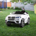 Rigo Kids Electric Ride On Car SUV BMW-Inspired X5 Toy Cars Remote 6V White RCAR-X5-S-WH