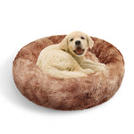 Pawfriends Dog Cat Pet Calming Bed Warm Soft Plush Round Nest Comfy Sleeping Kennel Cave AU V360-PTDB0013-BN-M