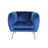 Artiss Armchair Lounge Arm Chair Sofa Accent Armchairs Chairs Couch Velvet Navy UPHO-B-ARM8962-NA