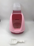 YES4PETS Portable Hooded Cat Toilet Litter Box Tray House With Scoop and Grid Tray Pink V278-MSP-0007-PINK-W-ZW-0001