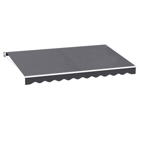 Instahut Retractable Folding Arm Awning Manual Sunshade 4Mx2.5M Grey AWN-B-ARM-40X25-GREY