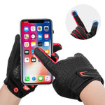 Full Finger MTB Gloves Medium Sizefor Mountain Road Bike Breathable Red Rockbros Unisex Device V382-UNIREDGLOVERBM