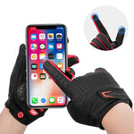 Full Finger MTB Gloves Large Size for Mountain Road Bike Breathable Red Rockbros Unisex Device V382-UNIREDGLOVERBL