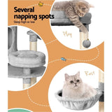 i.Pet Cat Tree 123cm Tower Scratching Post Scratcher Wood Condo House Bed Toys PET-CAT-APS020-GR