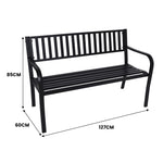 Wallaroo Steel Outdoor Garden Bench - Modern GDB-JOY-218