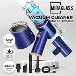 MIRAKLASS 45000RPM 7.8V Rechargeable Cordless Air Duster and Car Vacuum Cleaner with Charging Base V227-6160642007110