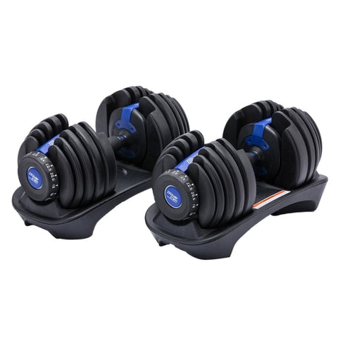 48kg Powertrain Adjustable Dumbbell Home Gym Set - Blue DMB-BF1-024-BU-2
