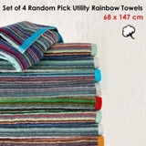 J.Elliot Home Set of 4 Random Pick Colours Utility Towels V442-IDC-TOWEL-SETOF4UTILITY-MULTI-RE