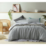 Vintage Design Homewares 100% Linen Dove Grey Quilt Cover Set Double V442-HIN-QUILTCS-LINEN-DOVEGREY-DS