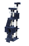 YES4PETS 170cm Cat Scratching Post Tree Post House Tower with Ladder Furniture Grey V278-CT170-GREY