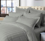 1000TC Ultra Soft Striped Super King Size Grey Duvet Quilt Cover Set V493-YSK-06