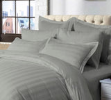 1000TC Ultra Soft Striped Queen Size Grey Duvet Quilt Cover Set V493-YQ-06