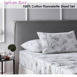 Accessorize Cotton Flannelette Sheet Set Sylvan Rose Single V442-HIN-SHEETS-COTTONFLANNEL-SYLVANROSE-SB