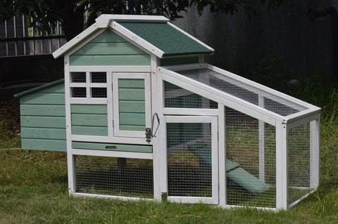 YES4PETS Green Small Chicken coop with nesting box for 2 Chickens / Rabbit Hutch V278-CH224_GREEN