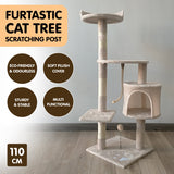Furtastic 110cm Cat Tree Scratching Post - Beige CAT-EJT-364-BGE