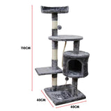 Furtastic 110cm Cat Tree Scratching Post - Silver Grey CAT-EJT-364-SGY