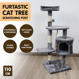 Furtastic 110cm Cat Tree Scratching Post - Silver Grey CAT-EJT-364-SGY