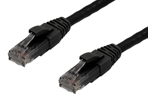 0.25m RJ45 CAT6 Ethernet Network Cable | 50 Pack Black 004.002.2001.50PACK