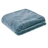 J.Elliot Home 450gsm Solid Faux Mink Blanket Steel Blue V442-IDC-BLANKET-SOLIDFAUX-STEELBLUE-QS