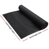 Instahut 90% Shade Cloth 3.66x20m Shadecloth Sail Heavy Duty Black SH-CL-366X200-195-BK