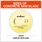 300mm/12" Concrete Saw Blade Masonry Cutting Disc Circular Diamond Stone Cutter V465-79342-AU-2