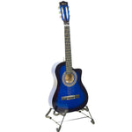 Karrera 38in Pro Cutaway Acoustic Guitar with Bag Strings - Blue Burst CC38-PRO-SBU