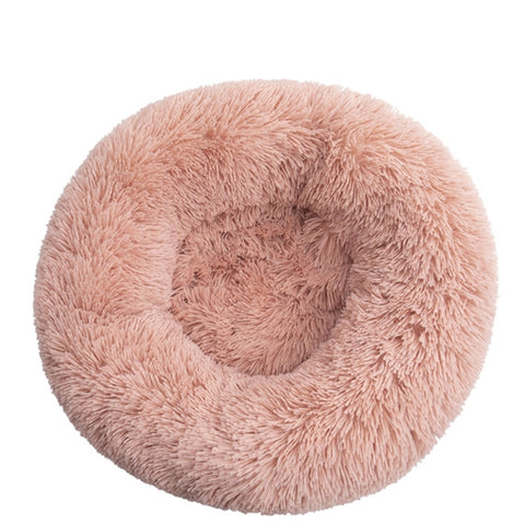 Pet Dog Bedding Warm Plush Round Comfortable Nest Comfy Sleeping kennel Pink Large 90cm V360-PTDB0000-PK-L