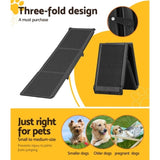 i.Pet Dog Ramp Pet Stairs Steps Car Travel SUV Ladder Foldable Portable Adjustable FDR-D-453B-BK