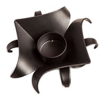 Decorative Black Metal Lotus Tea Light Candle Holders in Set of 2 V418-LR-6002