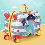 Wanderlite 17" Kids Ride On Luggage Children Suitcase Trolley Travel Octopus LUG-ABS-KIDS-OCT