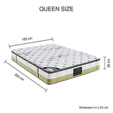 Queen Mattress Memory Pillow Top Pocket Spring Foam Medium Firm Bed V43-MAT-MPTN-Q