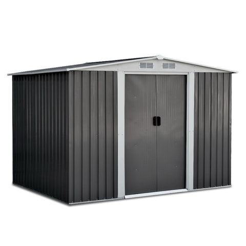 Giantz Garden Shed 2.58x2.07M Sheds Outdoor Storage Workshop Metal Shelter Sliding Door SHED-GAB-6X8-ABCD