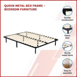 Queen Metal Bed Frame - Bedroom Furniture V63-799517