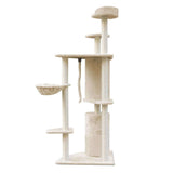 YES4PETS 170cm XL Multi Level Cat Scratching Post Tree Post House Tower-Beige V278-CT170-CAT-FL05A-BEIGE