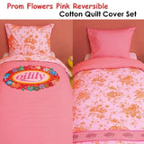 Oilily Prom Flowers Pink Cotton Quilt Cover Set Single V442-HIN-QUILTCS-PROMFLOWERS-PINK-SB