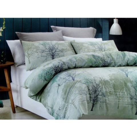 Belmondo Sherbrooke Forest Easy Care Quilt Cover Set King V442-CAP-QUILTCS-SHERBROOKE-GREEN-KI