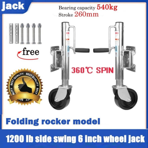 6" Inch Trailer Jockey Wheel Swivel Swing Up 500kg 1000LBS U bolts Caravan Boat V201-TON0006SI8AU