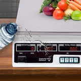 SOGA 2X 40kg Digital Commercial Kitchen Scales Shop Electronic Weight Scale Food White SCALE40KGWHTX2