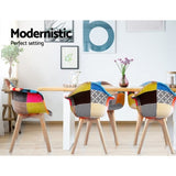Artiss Set of 2 Fabric Dining Chairs BA-TW-M2503-66FBX2