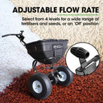 PLANTCRAFT Walk Behind Broadcast Spreader 56kg 60L Seed Lawn Fertiliser V219-GDTSPRPCW13A