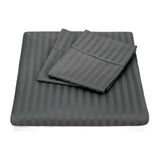 KENSINGTON 1200TC COTTON SHEET SET IN STRIPE-KING - CHARCOAL ABM-202143