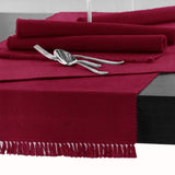 Hoydu Cotton Ribbed Table Runner 45cm x 200cm - PERSIAN RED V442-GNA-TABLER-RIBBED-200CM-PERSIANRED