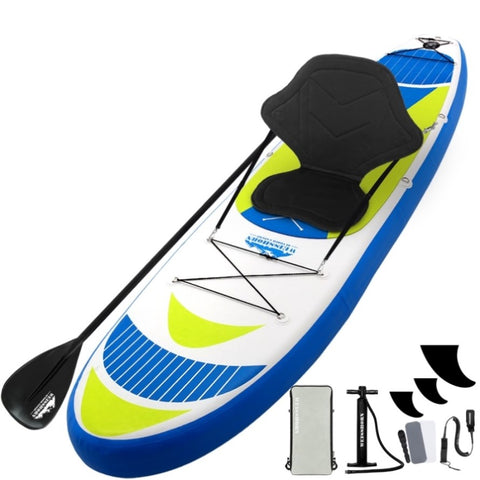 Weisshorn Stand Up Paddle Board 11ft Inflatable SUP Surfboard Paddleboard Kayak Surf Yellow SUP-D-11FT-81-15-YE