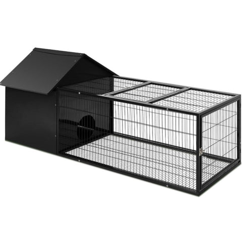 i.Pet Rabbit Cage Hutch 162x60cm Enclosure Metal PET-RAB-CAGE-L160
