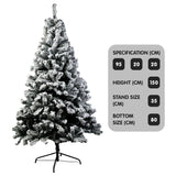 Christabelle Snow-Tipped Snowflocked Artificial Christmas Tree 1.5m - 550 Tips CMT-BXS-210-SN