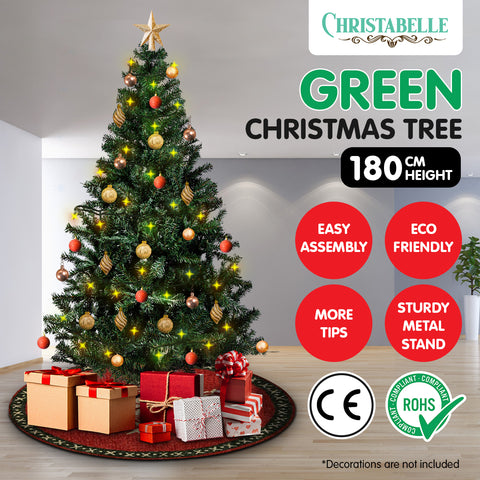 Christabelle Green Artificial Christmas Tree 1.8m - 850 Tips CMT-BXS-211-GN