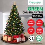 Christabelle Green Artificial Christmas Tree 2.1m - 1200 Tips CMT-BXS-212-GN